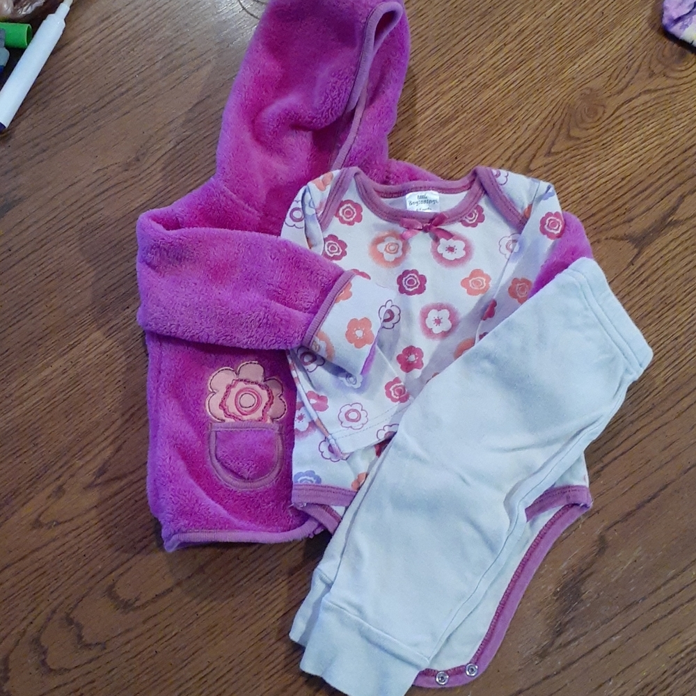 Long sleeve matching baby set